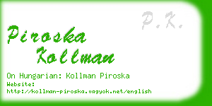 piroska kollman business card